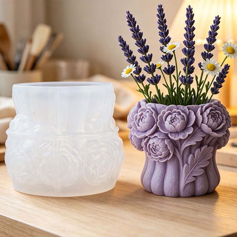 3D Printing Vase - Силиконовая форма для изготовления вазы в
