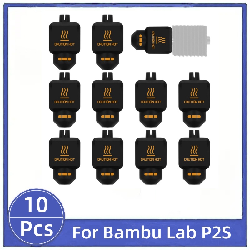 3D Printing Bambu Lab - 10 шт. черных силиконовых чехлов для