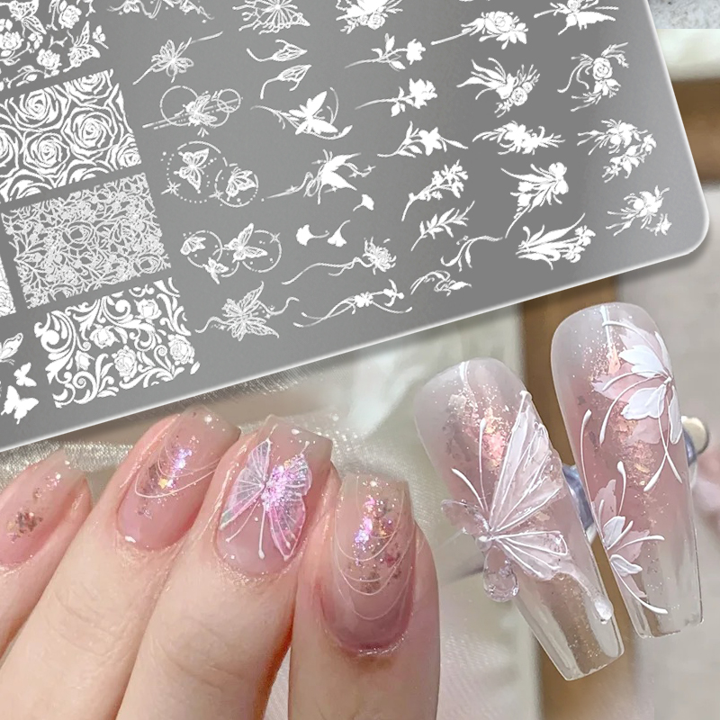 3D Printing Stainless Steel - BORN PRETTY листья цветок дизайн ногтей