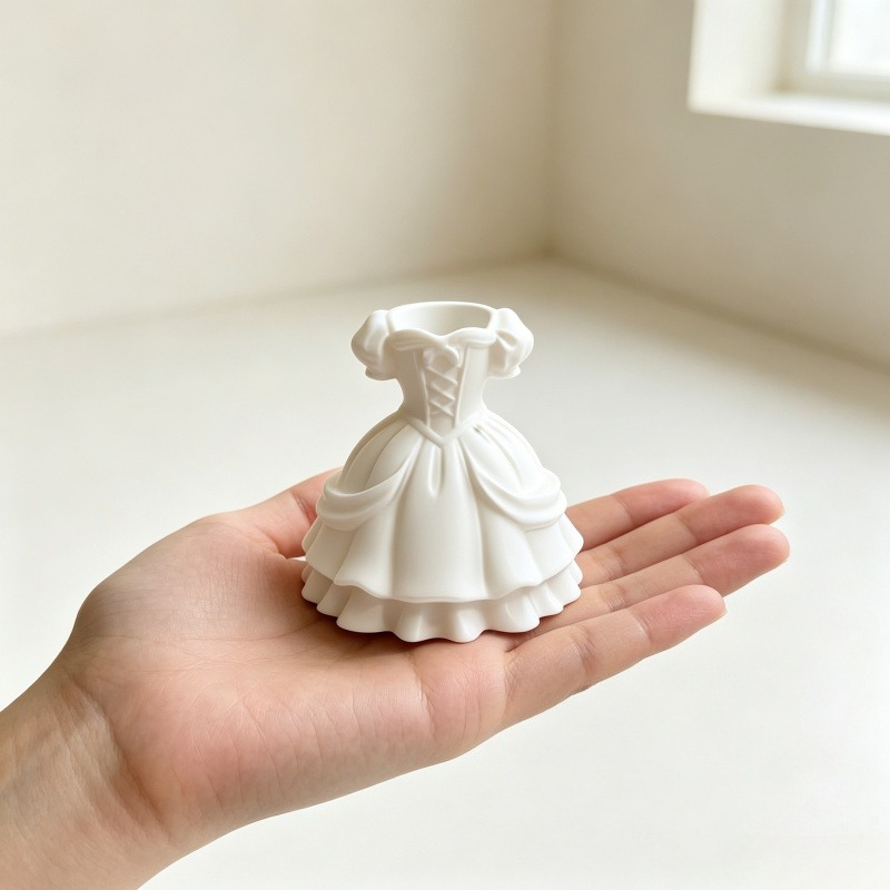 3D Printing Vase - 3D-печатный белый держатель для ручек в