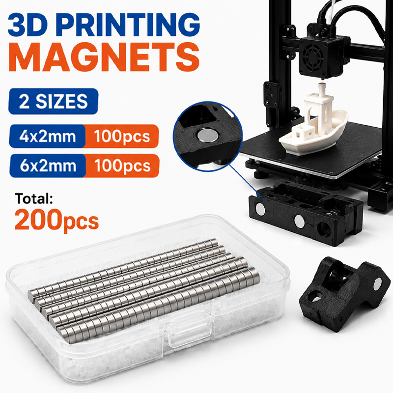 3D Printing Bambu Lab - Набор магнитов для 3D-печати (200 шт./коробка)